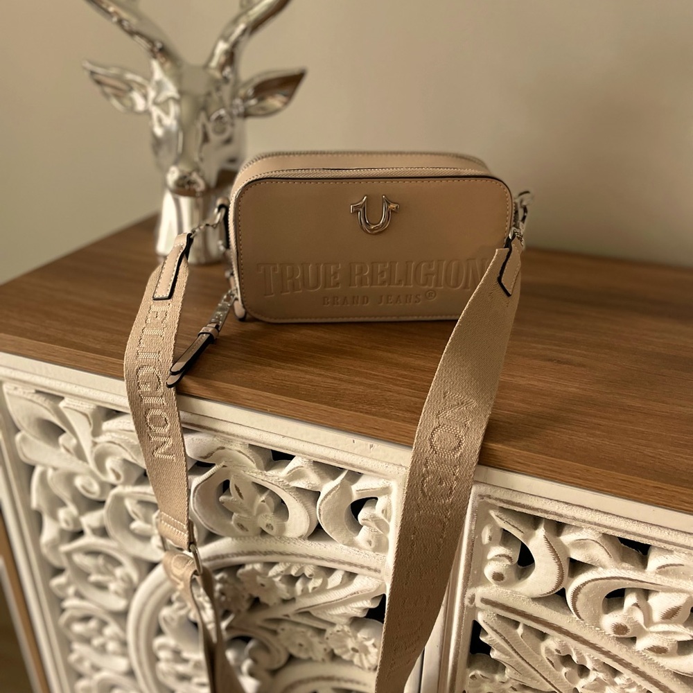 True Religion Tan Crossbody Bag